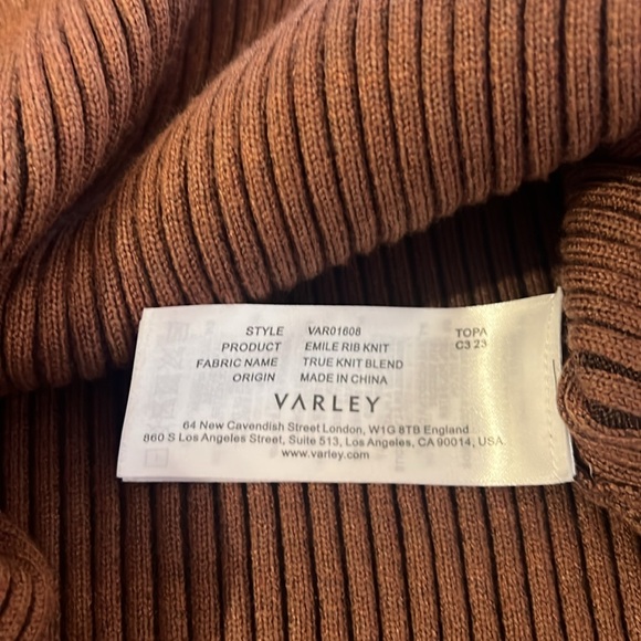 Varley Emile Rib Knit Sweater in Rawhide NWOT Sz Large - Picture 12 of 12